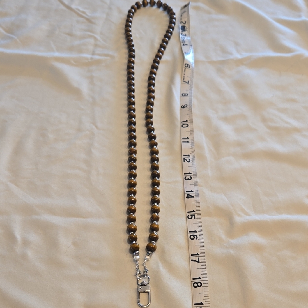 Elegant Tiger Eye Beaded Men's Necklace